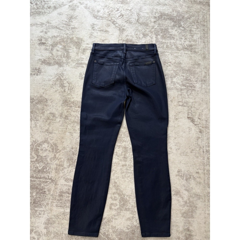 7 for all mankind waxed jeans Women's size 29 The Skinny‎ Blue Smooth